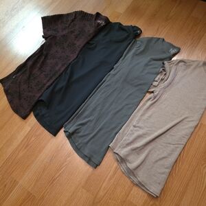 Men's Nova Industries Buckle Long Body T-Shirts Size Large LOT OF 4